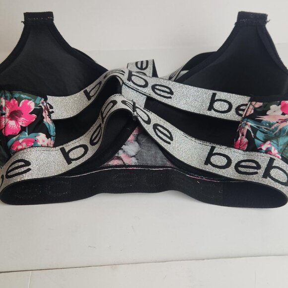 bebe | Tropical Print | Racerback Sports Bra | Size Large - Picture 6 of 8